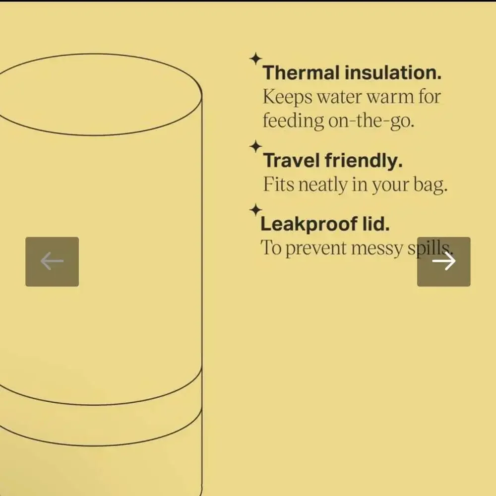 Tommee Tippee Closer to Nature Portable Travel Thermal Baby Bottle Warmer Flask